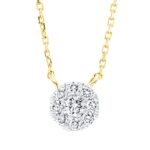 Collier Gelbgold 18kt 0,15 Diamantschmuck mit 9 Diamanten - 4M591