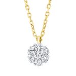 Collier Gelbgold 18kt 0,11 Diamantschmuck mit 7 Diamanten - 4M592
