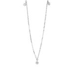Collier Weißgold 18kt 0,10 Diamantschmuck mit 3 Diamanten - 4M598