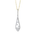 Collier Gelbgold 18kt 0,36 Diamantschmuck mit 60 Diamanten - 4M602