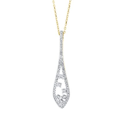 Collier Gelbgold 18kt 0,36 Diamantschmuck mit 60 Diamanten - 4M602