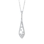 Collier Weißgold 18kt 0,36 Diamantschmuck mit 60 Diamanten - 4M602