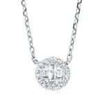 Collier Weißgold 18kt 0,09 Diamantschmuck mit 18 Diamanten - 4M603