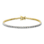 Armband 4er-Krappe Gelbgold / Weißgold 18kt 1,06 Diamantschmuck mit 63 Diamanten - 5C757