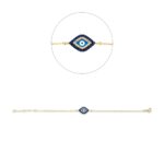 Armband Gelbgold 18kt 0,08 Diamantschmuck Farbstein 0,19 ct - 5C968