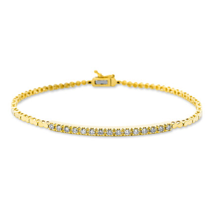 Armband Gelbgold 18kt 0,39 Diamantschmuck mit 15 Diamanten - 5C975