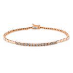 Armband Rosegold 18kt 0,39 Diamantschmuck mit 15 Diamanten - 5C975