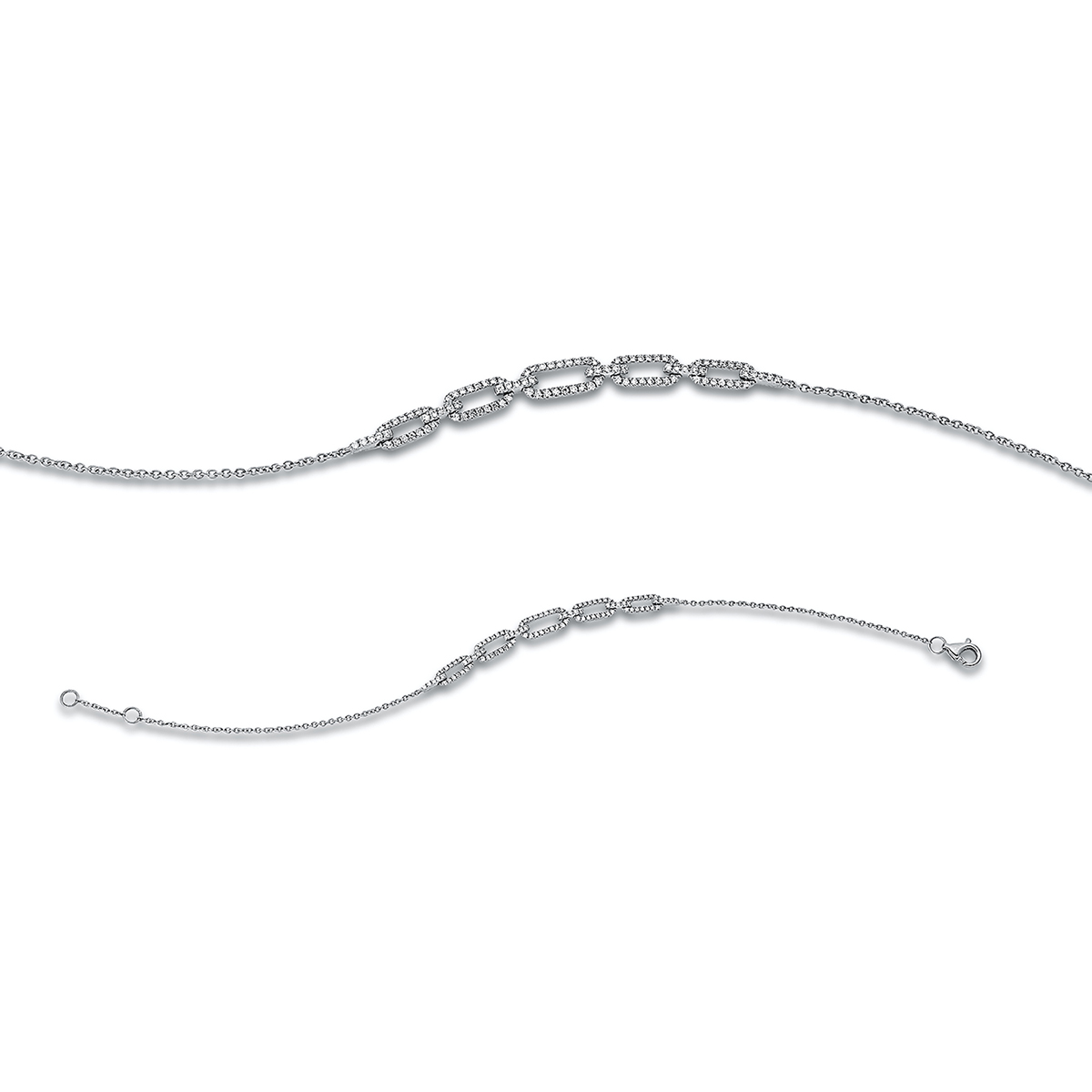 5D727W Armband Weißgold 18kt 0,34 Diamantschmuck mit 108 Diamanten - 5D727 – Bild 1