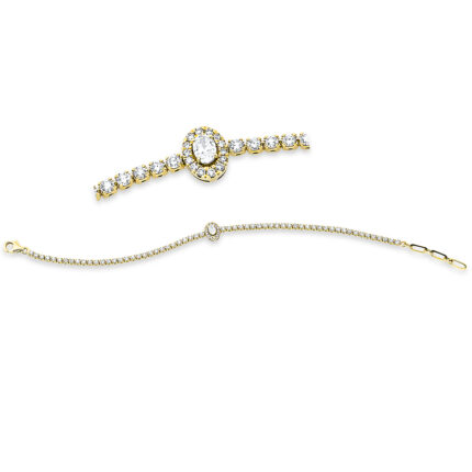 Armband Gelbgold 18kt 1,81 Diamantschmuck mit 75 Diamanten - 5D941