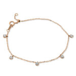 Armband Rosegold 18kt 0,41 Diamantschmuck mit 5 Diamanten - 5E156
