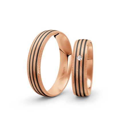 Trauringe Silber / Rosegold plattiert / 925 Silber | Modell Zum-1005S