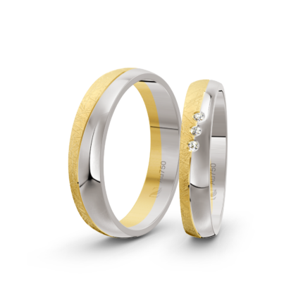 Trauringe Gelbgold / Weißgold / 750 Gold | Modell Z°1043