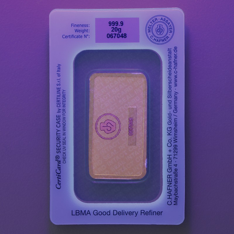 ooGoldbarren_20g_CHAFNER_-_Prgeform__7 CHAFNER 20g Feingoldbarren – Bild 3