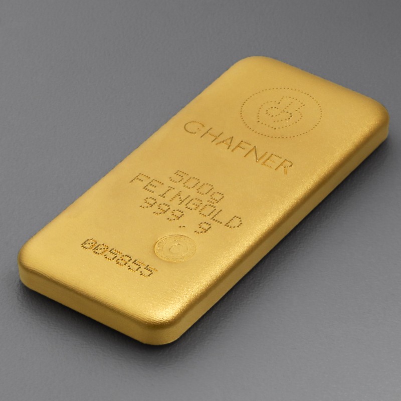 ooGoldbarren_500g_CHAFNER_-_Gussform__5 CHAFNER 500g Feingoldbarren – Bild 1