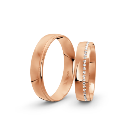 Trauringe Silber / Rosegold plattiert / 925 Silber | Modell Zum-2002S