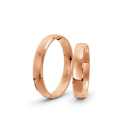 Trauringe Silber / Rosegold plattiert / 925 Silber | Modell Zum-2007S