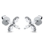 Ohrstecker Weißgold 18kt 0,66 Diamantschmuck mit 10 Diamanten - 2L836