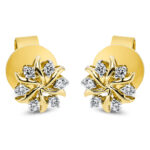 Ohrstecker Gelbgold 18kt 0,12 Diamantschmuck mit 12 Diamanten - 2M316
