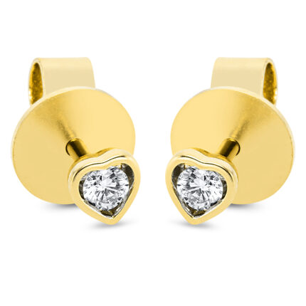 Ohrstecker Gelbgold 18kt 0,10 Diamantschmuck mit 2 Diamanten - 2M361