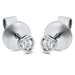 Ohrstecker Weißgold 18kt 0,10 Diamantschmuck mit 2 Diamanten - 2M361