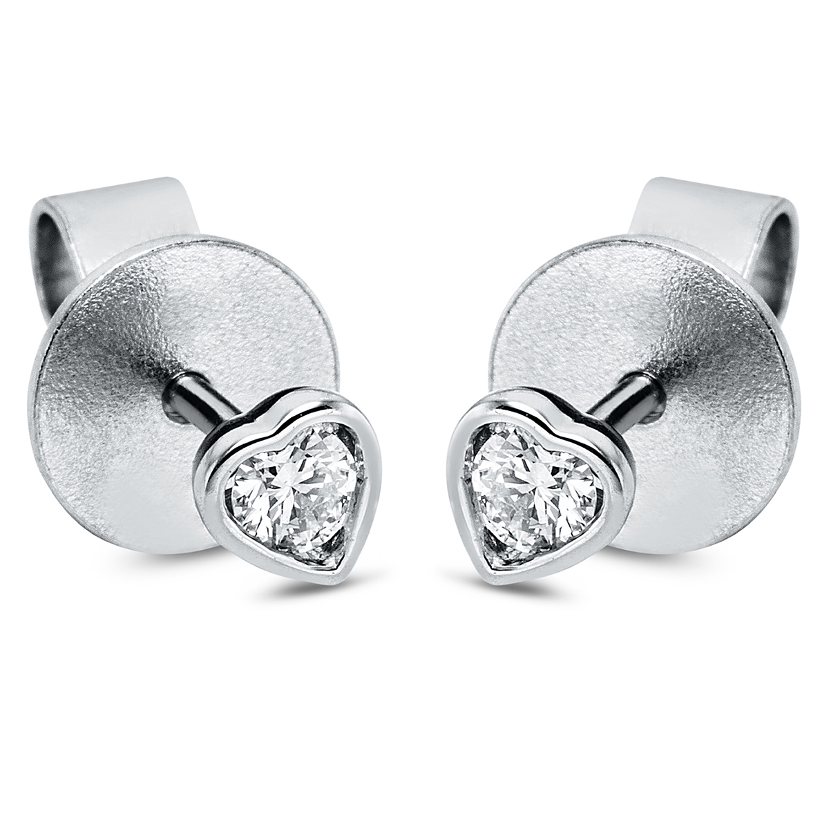 2M361W Ohrstecker Weißgold 18kt 0,10 Diamantschmuck mit 2 Diamanten - 2M361 – Bild 1