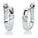 Creolen Weißgold 18kt 0,19 Diamantschmuck mit 2 Diamanten - 2M675