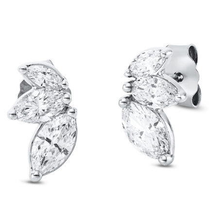 Ohrstecker Weißgold 18kt 0,69 Diamantschmuck mit 6 Diamanten - 2O533