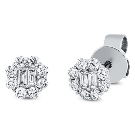 Ohrstecker Weißgold 18kt 0,26 Diamantschmuck mit 20 Diamanten - 2Q441