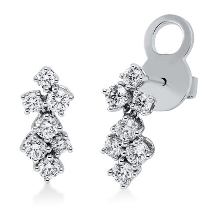 Ohrschmuck Weißgold 18kt 0,70 Diamantschmuck mit 14 Diamanten - 2Q945