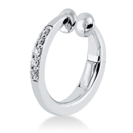 Ohrschmuck Weißgold 18kt 0,04 Diamantschmuck mit 5 Diamanten - 2R377