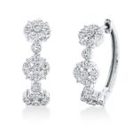 Creolen Weißgold 18kt 0,61 Diamantschmuck mit 58 Diamanten - 2S474