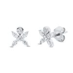 Ohrstecker Weißgold 18kt 0,32 Diamantschmuck mit 12 Diamanten - 2S475