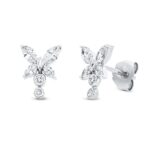 Ohrstecker Weißgold 18kt 0,51 Diamantschmuck mit 12 Diamanten - 2S479