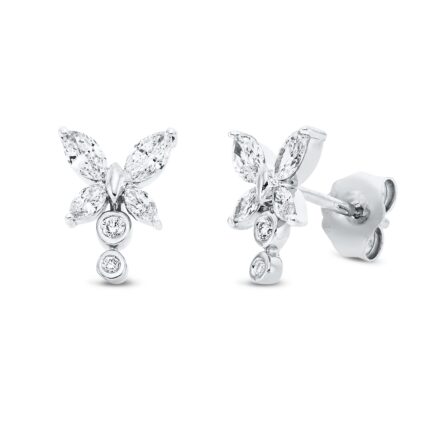 Ohrstecker Weißgold 18kt 0,51 Diamantschmuck mit 12 Diamanten - 2S479