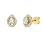 Ohrstecker 3er-Krappe Gelbgold 18kt 0,65 Diamantschmuck mit 34 Diamanten - 2S494