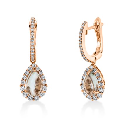 Ohrschmuck 3er-Krappe Rosegold 18kt 0,52 Diamantschmuck Farbstein 1,87 ct - 2S521