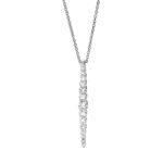 Collier Weißgold 18kt 0,67 Diamantschmuck mit 15 Diamanten - 4K024