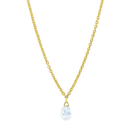 Collier Gelbgold 18kt 0,38 Diamantschmuck mit 1 Diamanten - 4K043