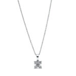 Collier Weißgold 18kt 0,46 Diamantschmuck mit 12 Diamanten - 4K644