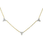 Collier Gelbgold 18kt 0,93 Diamantschmuck mit 21 Diamanten - 4K855
