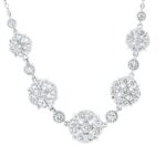 Collier Weißgold 18kt 0,95 Diamantschmuck mit 51 Diamanten - 4M665
