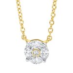 Collier Gelbgold 18kt 0,26 Diamantschmuck mit 5 Diamanten - 4M673