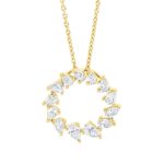 Collier Gelbgold 18kt 0,85 Diamantschmuck mit 13 Diamanten - 4M674