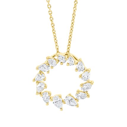 Collier Gelbgold 18kt 0,85 Diamantschmuck mit 13 Diamanten - 4M674