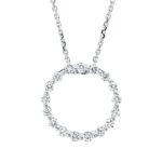 Collier Weißgold 18kt 0,39 Diamantschmuck mit 17 Diamanten - 4M696