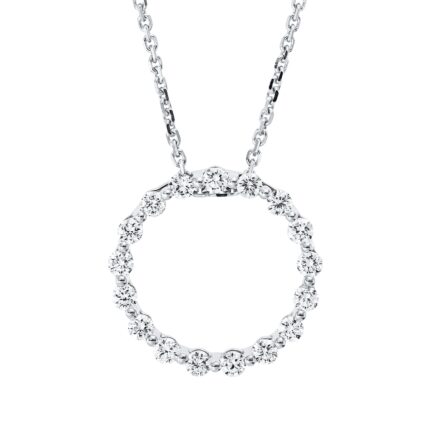 Collier Weißgold 18kt 0,39 Diamantschmuck mit 17 Diamanten - 4M696