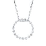 Collier Weißgold 18kt 0,21 Diamantschmuck mit 19 Diamanten - 4M703