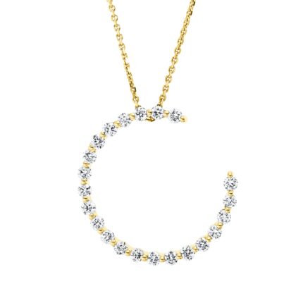 Collier Gelbgold 18kt 0,27 Diamantschmuck mit 22 Diamanten - 4M705