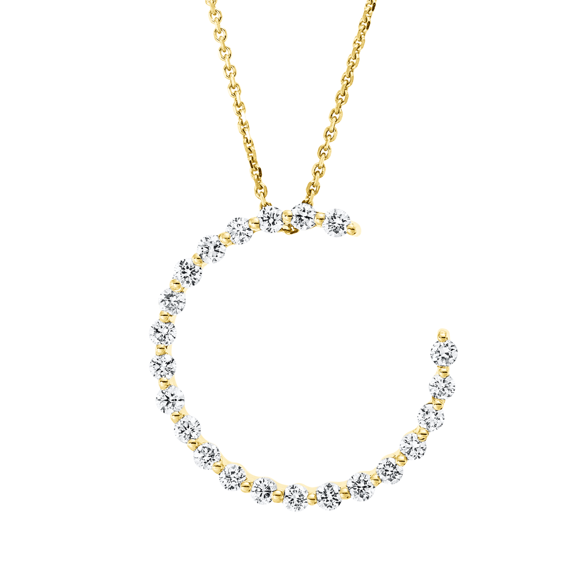 4M705G Collier Gelbgold 18kt 0,27 Diamantschmuck mit 22 Diamanten - 4M705 – Bild 1