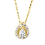 Collier Gelbgold 18kt 0,32 Diamantschmuck mit 17 Diamanten - 4M707